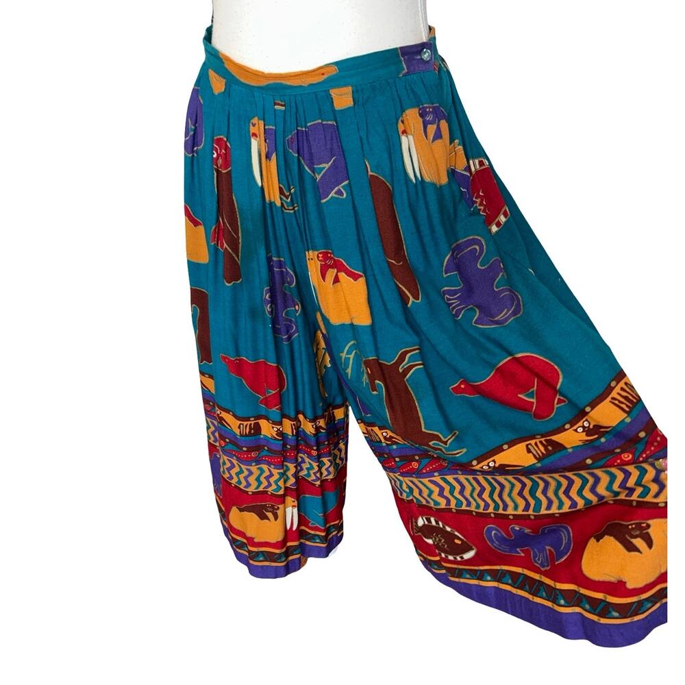 Vintage Coots by Anne Pinkerton Novelty Print Culottes